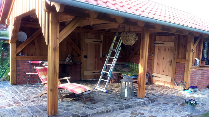Herde Service Referenz - offener Unterstand